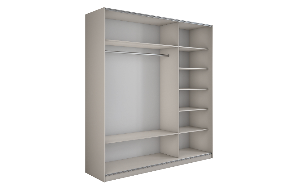 Шкафы-купе - изображение №4 "Шкаф-купе Lux 210x230 с одним зеркалом, кашемир"  на www.Angstrem-mebel.ru